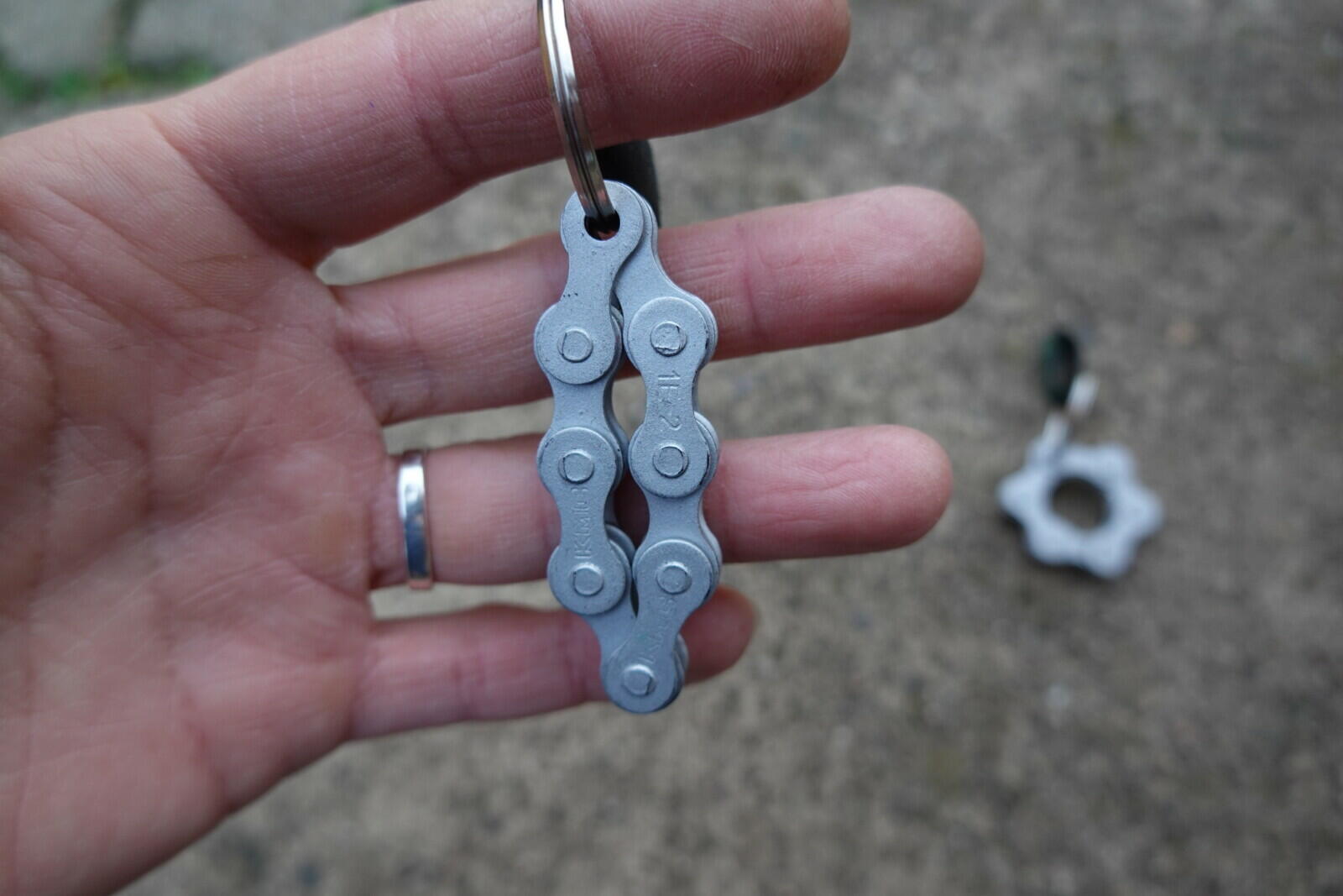 Porte-clés en chaîne de vélo