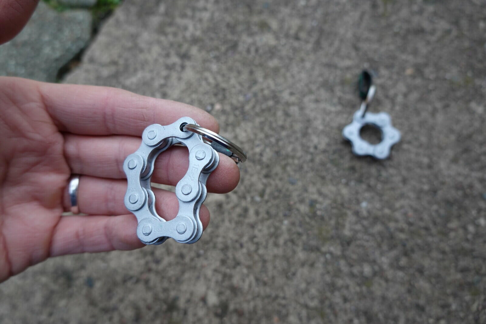 Porte-clés en chaîne de vélo