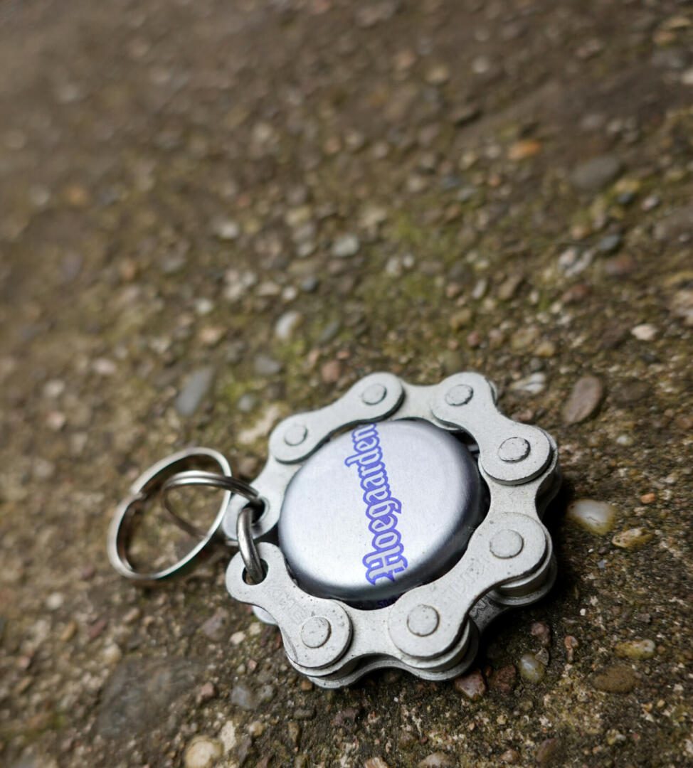 Porte-clés chaîne + capsule Hoogarden