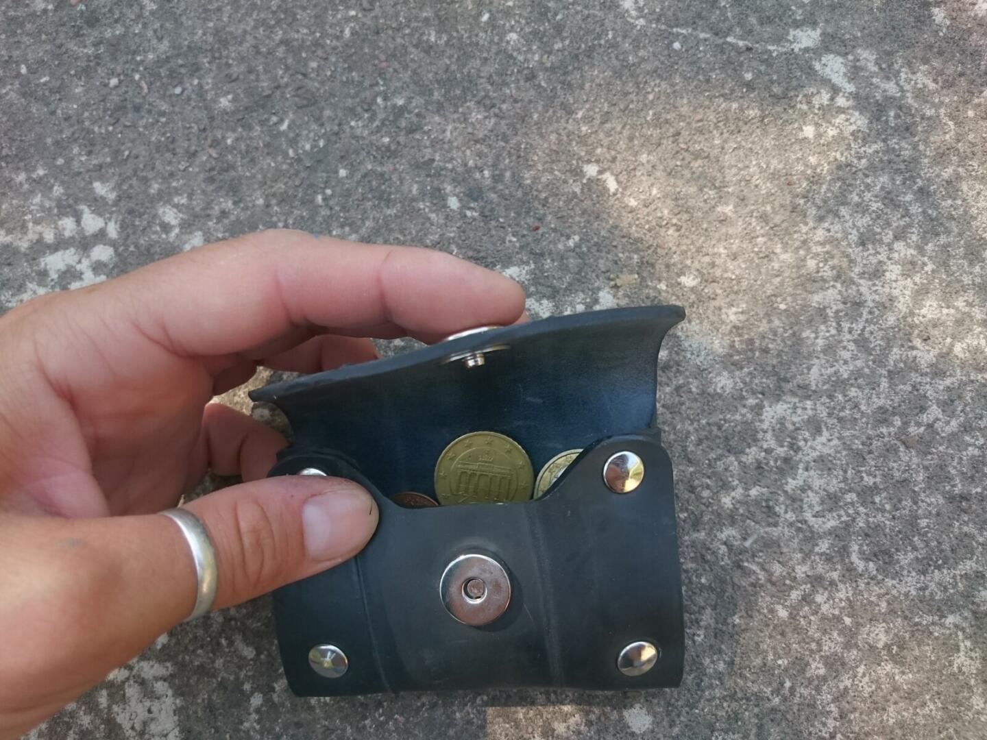 Porte-monnaie en chambre à air de tracteur