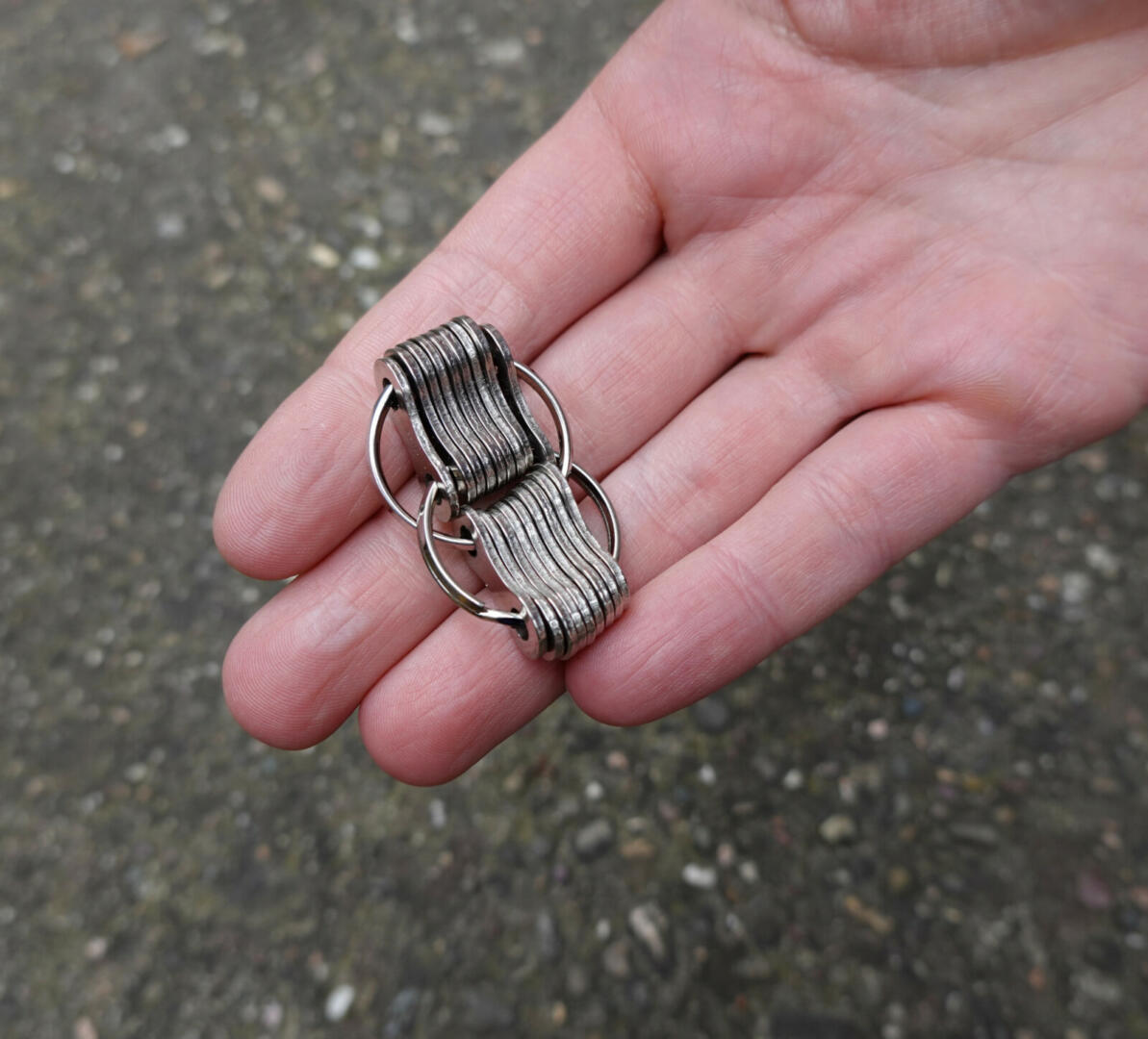 Fidget anti-stress en plaques de chaînes de vélo